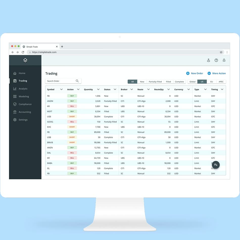 Simple Trade web app